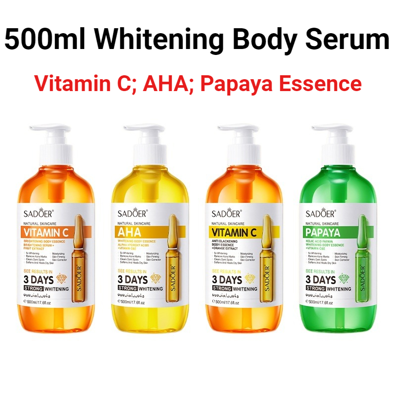 Niacinamide Brightening Serum - SADOER AHA Whitening Body Essence 500ml