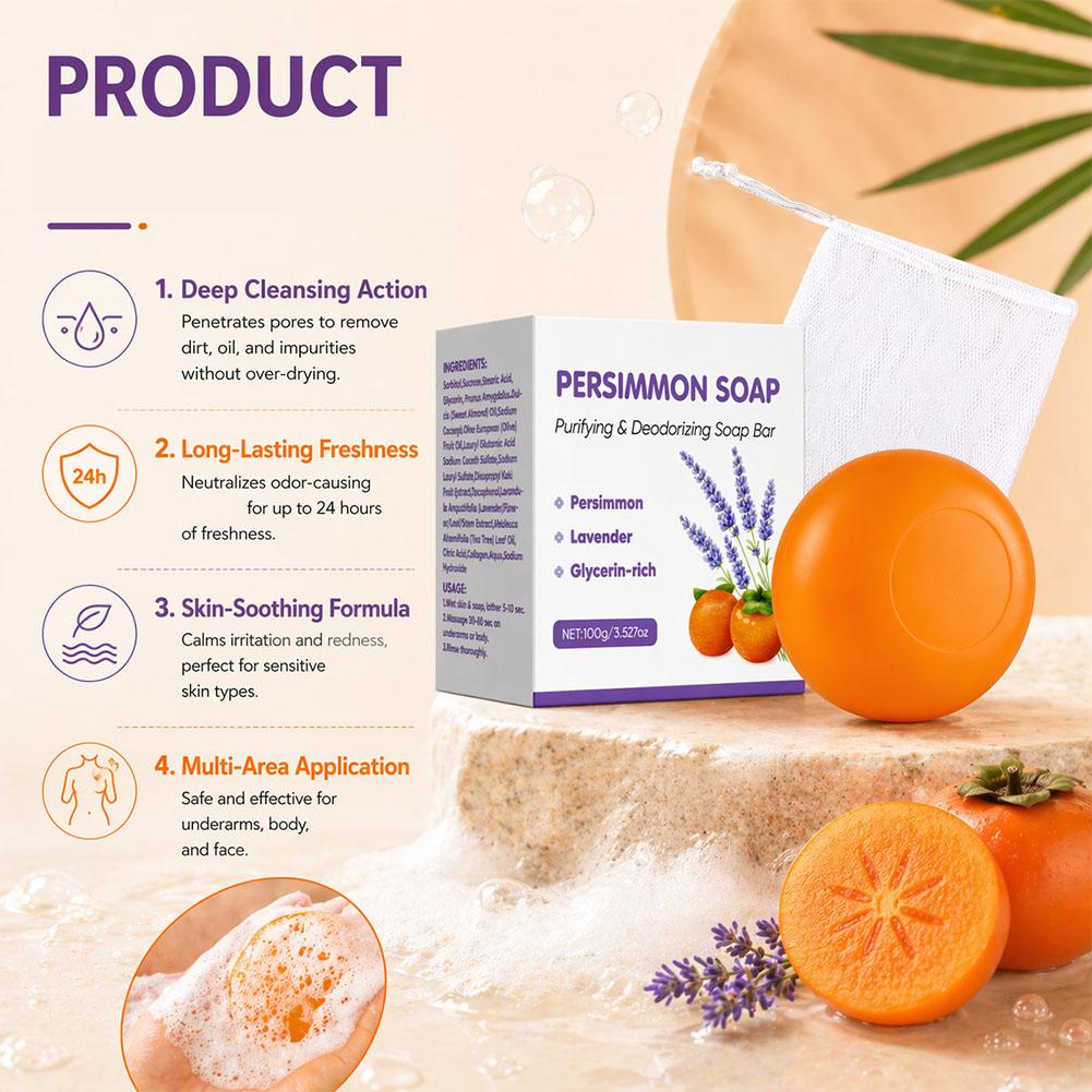 Skincare Gentle - Persimmon lavender Soap Bar Persimmon &