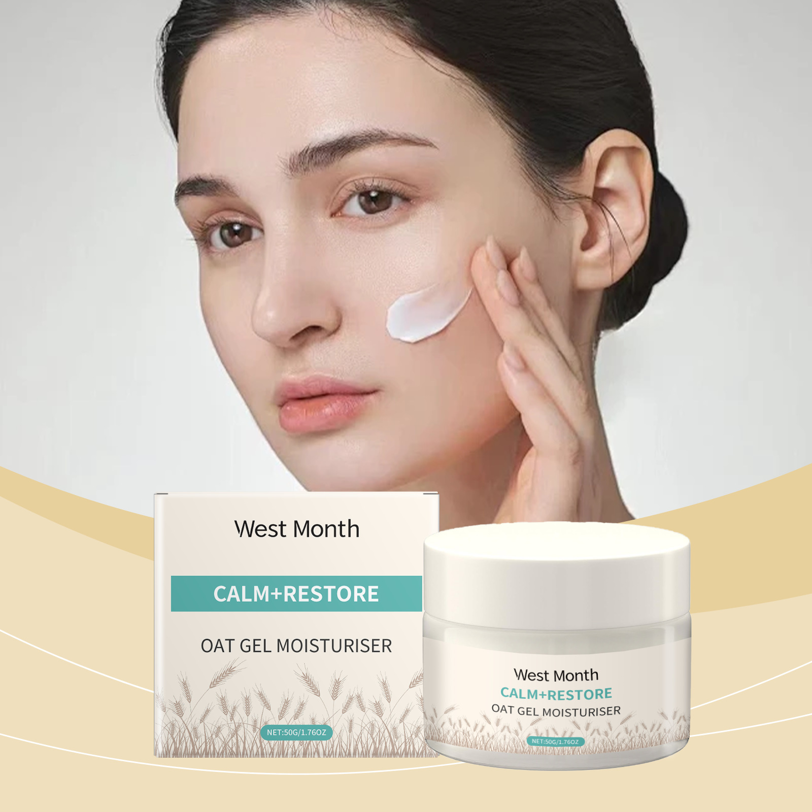 Skincare Oat - 50g Oat Moisturizing Face Cream: Deep