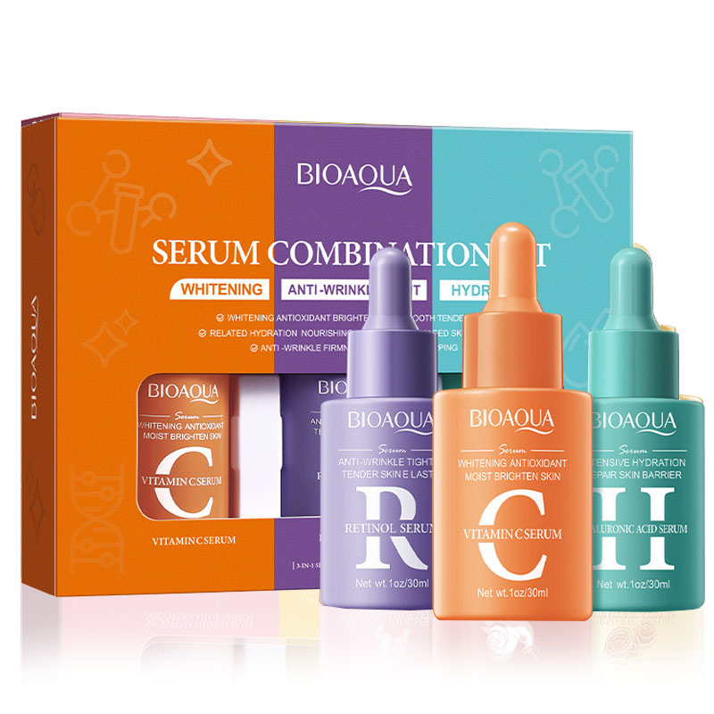3pcs/set BIOAQUA Vitamin C Ret - Hyaluronic Acid Serum 评论和价格
