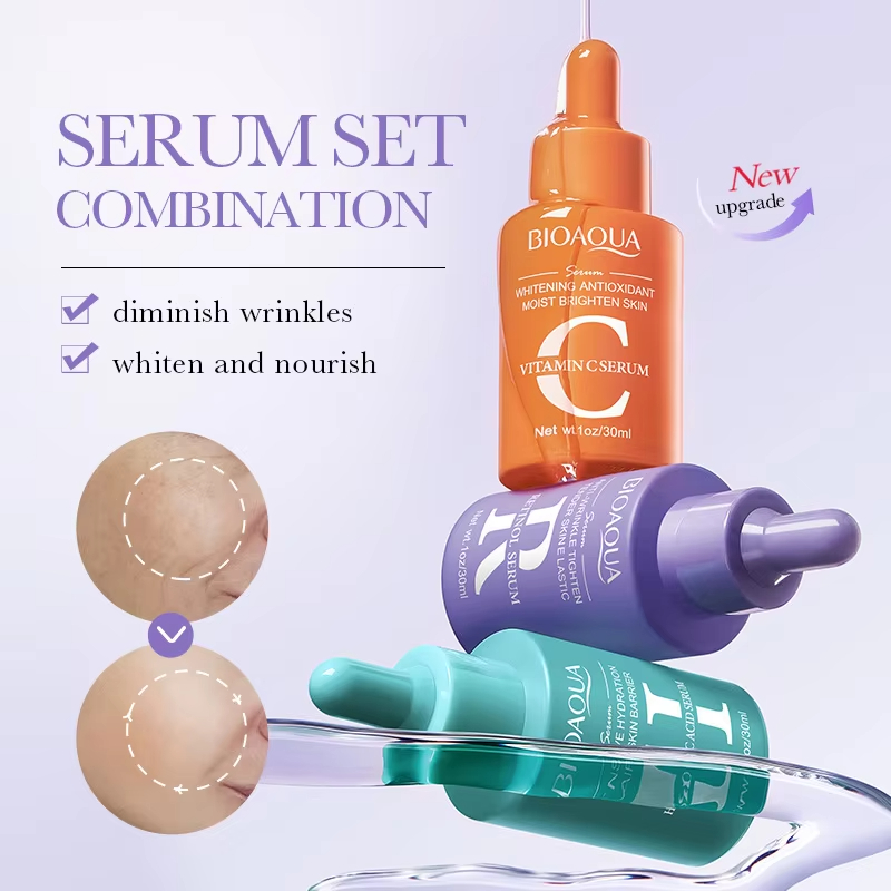 3pcs/set BIOAQUA Vitamin C Ret - Hyaluronic Acid Serum 评论和价格