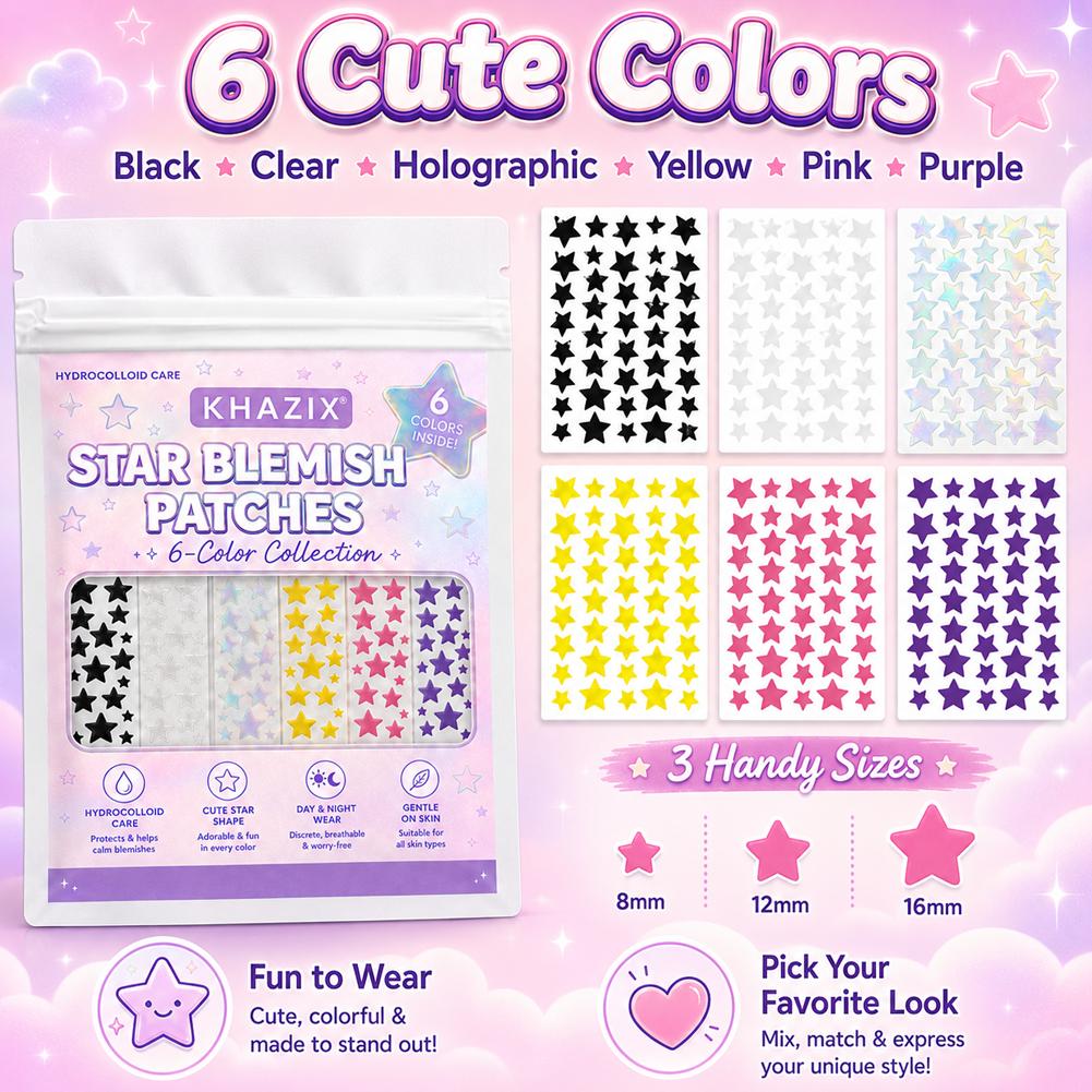 Seven-Color Star Pimple Patche - Skincare Gentle 评论和价格