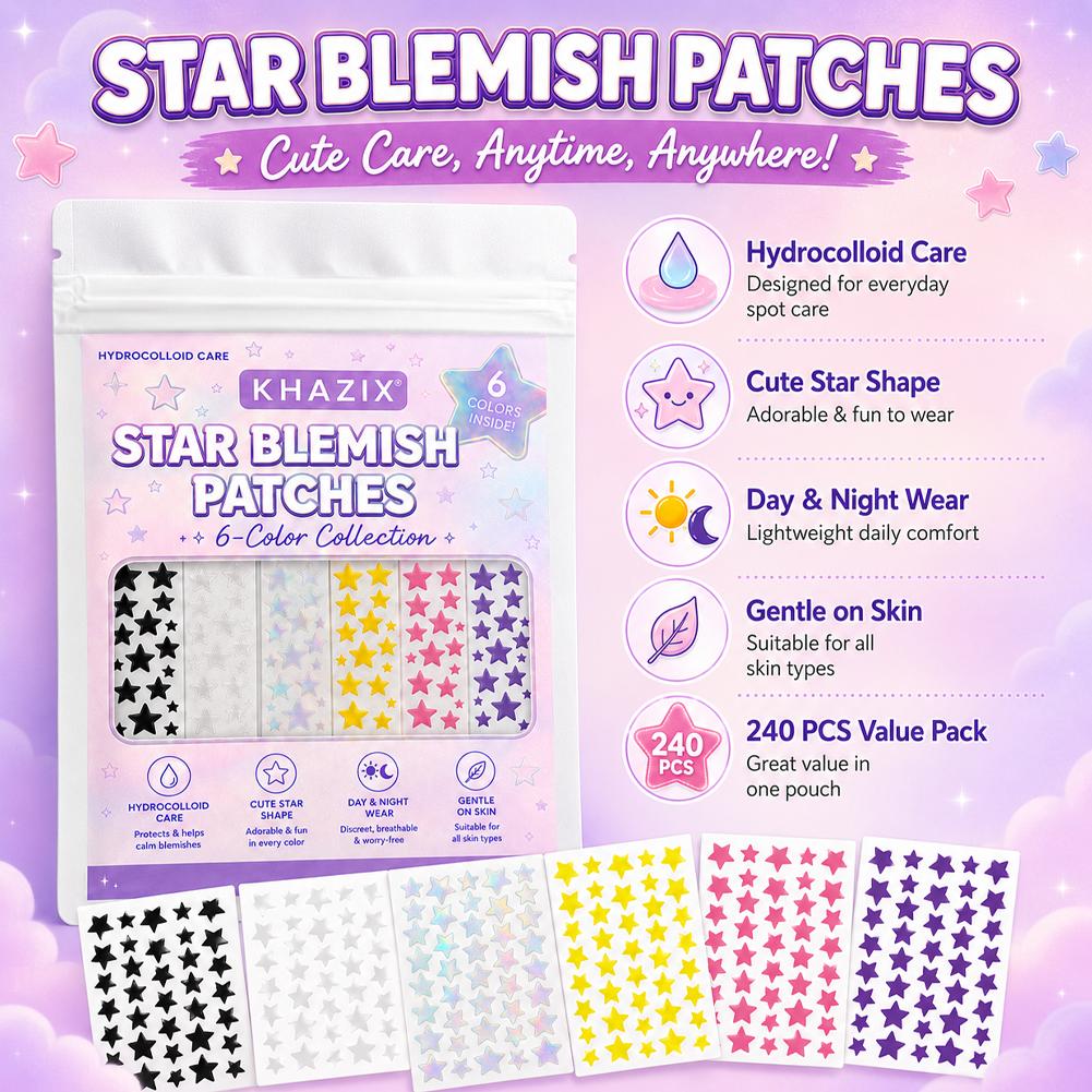Seven-Color Star Pimple Patche - Skincare Gentle 评论和价格