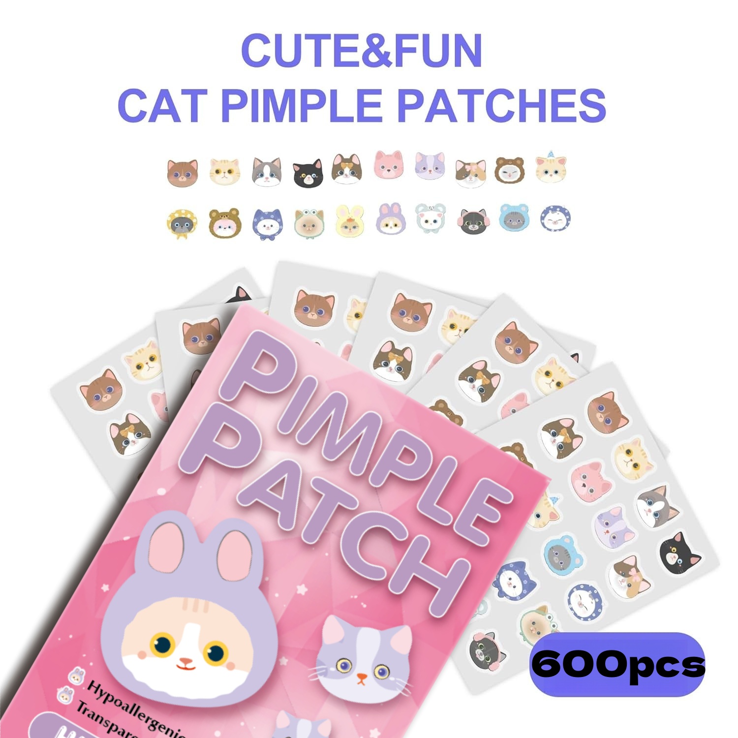 600pcs Cartoon acne patch, cut - Skincare Gentle 评论和价格